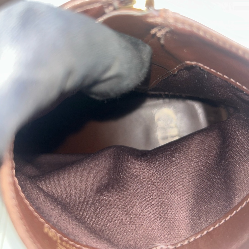 Gianni Bini Holy-Grail Brown Leather Block Heel Booties Womenโs Size 10M $140 - Picture 7 of 14